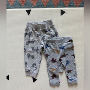 Old Navy|Baby boy,toddler set of joggers-Dinosaur and Lion Print Gray Pants•••